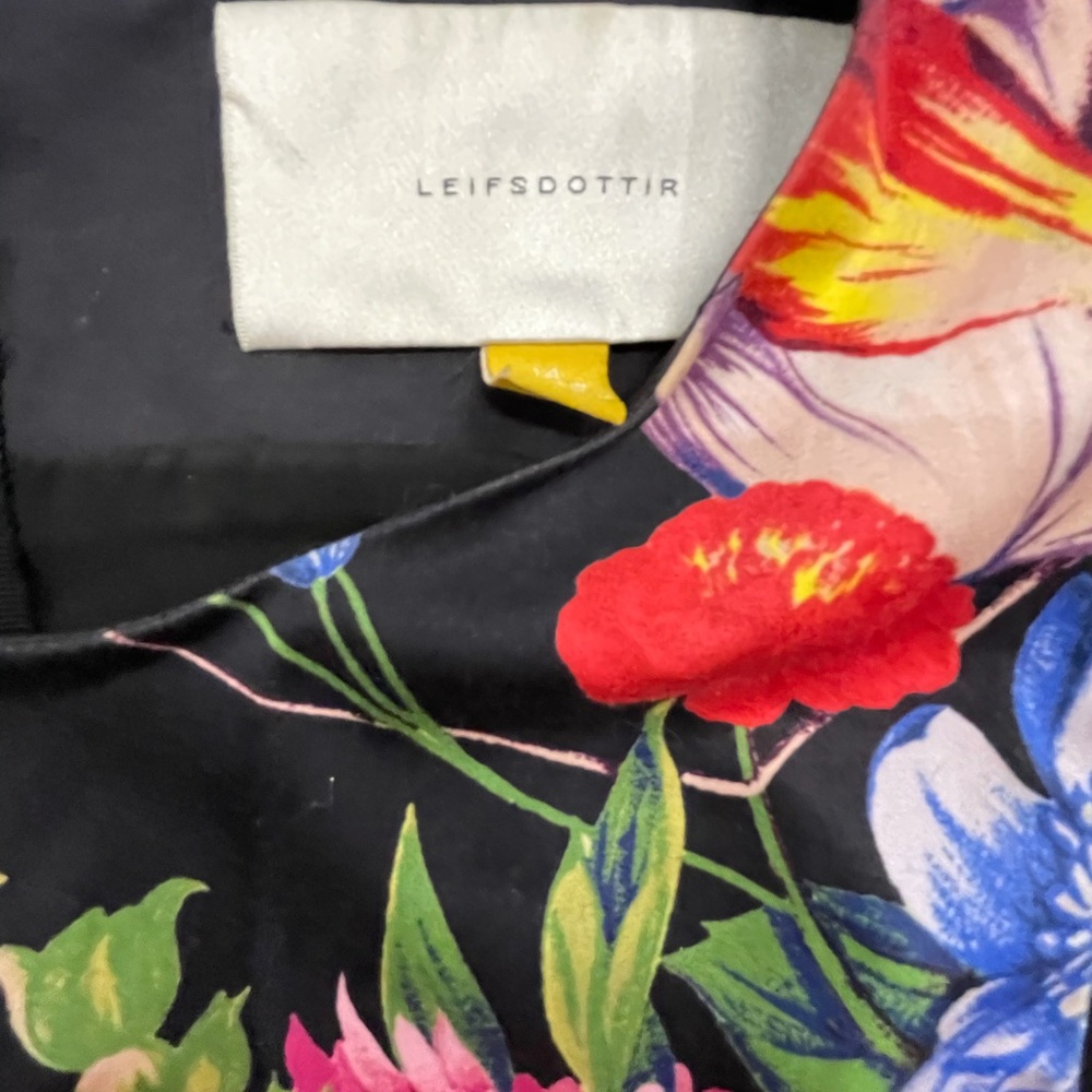 LAST CALL BEFORE DONATION: Leifsdottir Black Floral Dress - Picture 4 of 4